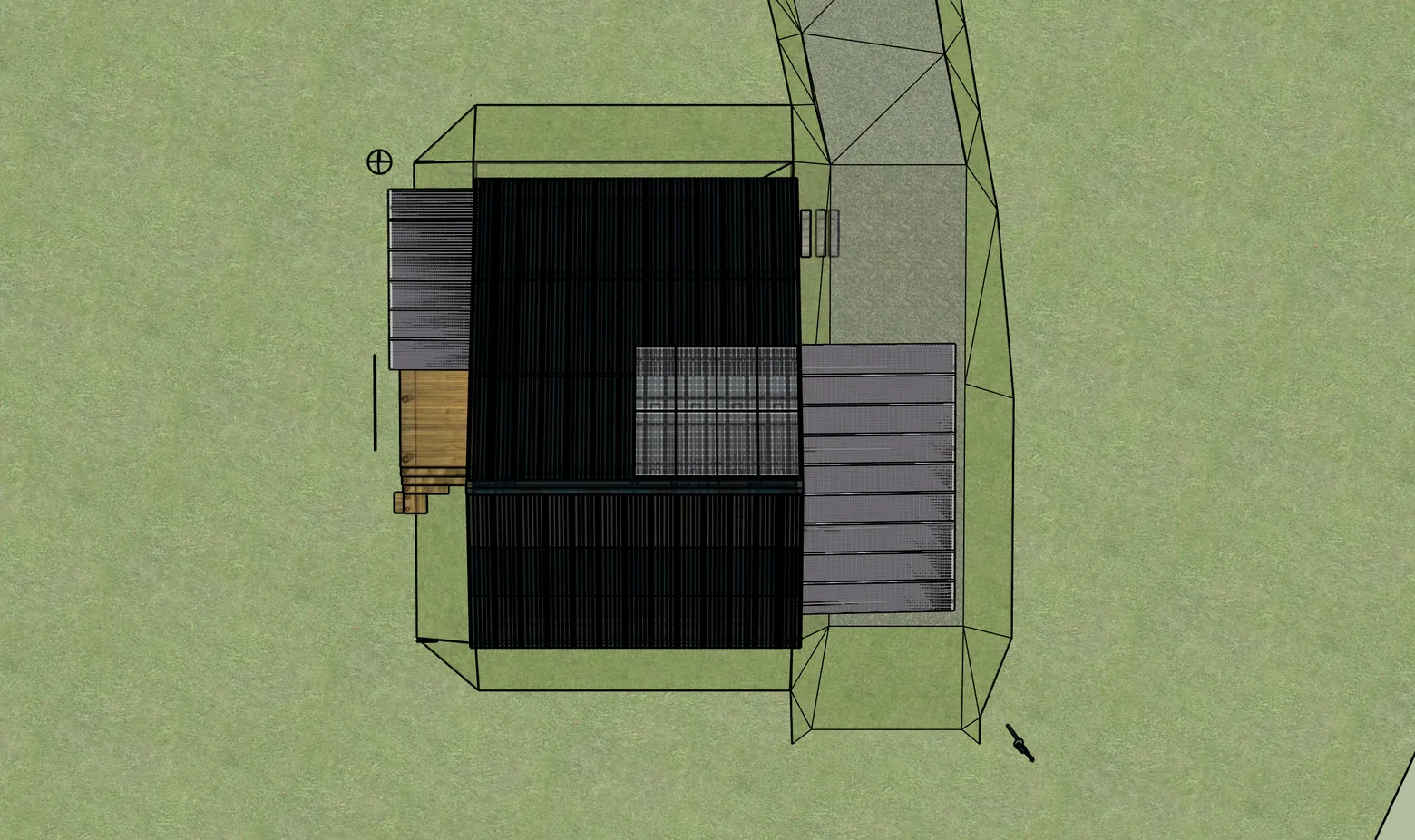 Wireframe model of the house
